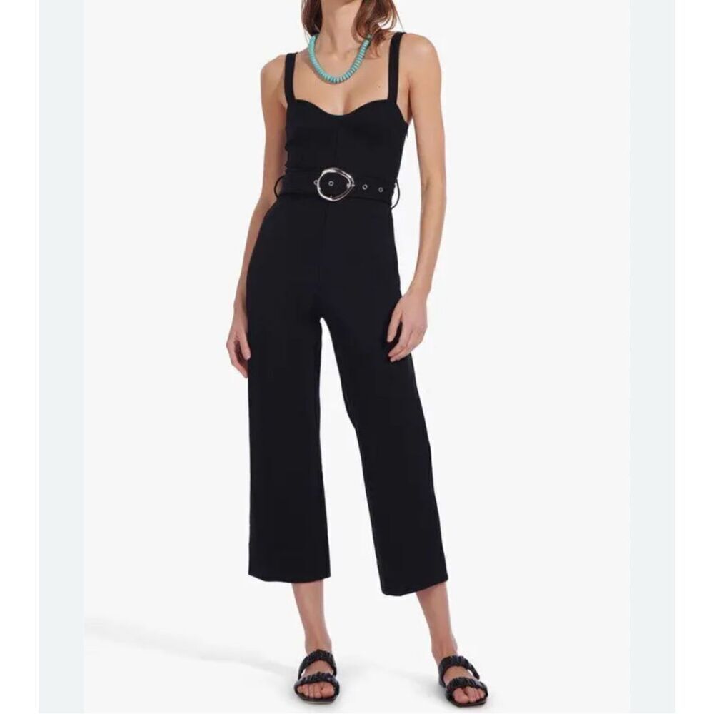 Staud Umbria Ponte One Piece Cropped Jumpsuit - Picture 4 of 6